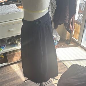 Beamsboy Japanese men’s or women’s skirt  Black Midi Skirt with Belt
